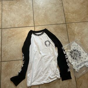 Chrome Hearts long sleeve black worn once lil stain